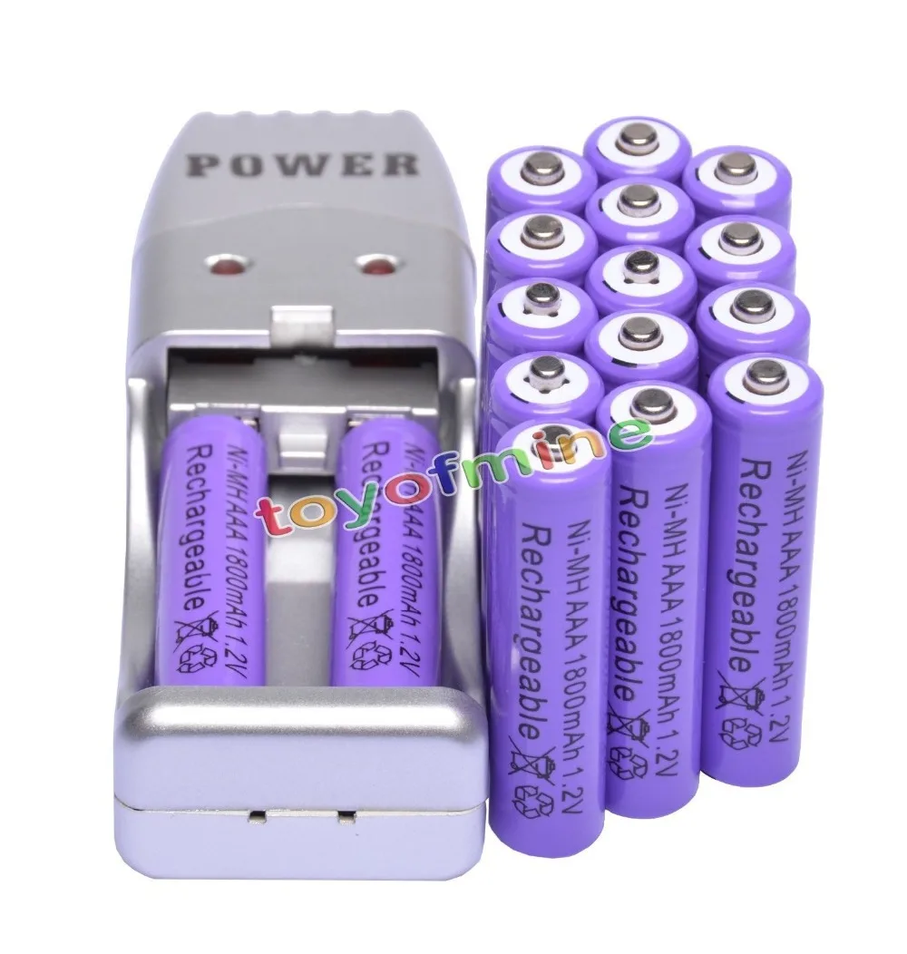 16x AAA 3A 1.2V Ni MH 1800mAh Rechargeable Battery Batteries cells