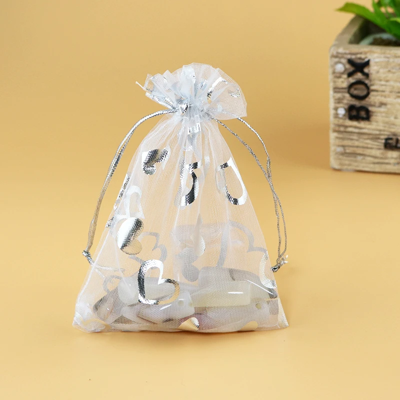 Heart Service 100 Royal Blue Organza Wedding Favour Bags Jewellery Heart Service 100 Royal Blue Organza Wedding Favour Bags Jewellery Pouches 9cm X 12cm