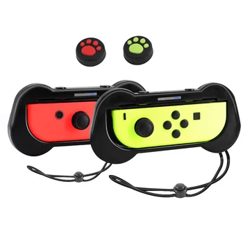 

With Left Right Joy-Con Hand Grips Handheld Bracket Holder Hand Grip For Nintend Swith NS Joycon Controller W/Strap 2 Grip caps
