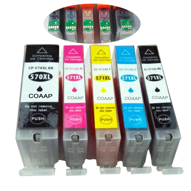1 Set Compatible CANON 570 571 ink for PIXMA MG5750 MG5751 MG5752 MG5753 MG6850 MG6851 MG6852