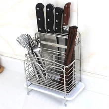 Держатель для кухонных ножей палочки для еды клетка настенная 304 нержавеющая сталь крышка для горшка разделочная доска стеллаж для хранения дренажа wx8291644