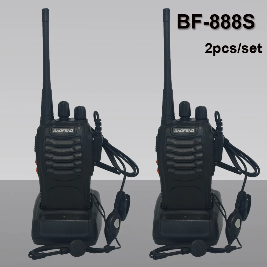 2 шт./лот baofeng BF-888S Walkie talkie двухстороннее Радио BF 888s UHF 400-470MHz 16CH рация радио приемопередатчик