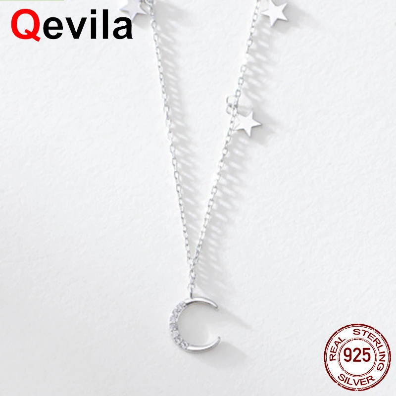 Qevila Лидер продаж ювелирное изделие Настоящее серебро 925 пробы 100% ожерелье звезда