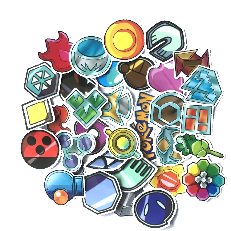 

33pcs Pocket monster badge pasters fans decals scrapbooking diy stickers decoration phone waterproof cartoon accessory kids gift