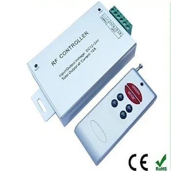 

LED controller for RGB strip light ,12-24V input ,12A max RF controller with remoter