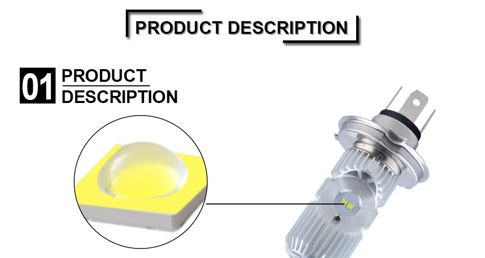 AcooSun H4 Motorcycle LED Headlight 1400LM High Low Beam Universal Motorbike Bulbs 12V 6500K LED Headlamp For Ducati KTM Triumph  (4)