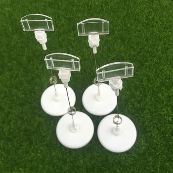 

500pc Rotatable Name Card Display Clip Label Holder In Supermarket Retail Merchandise Price Tag Display Desk Sign Stand Rack