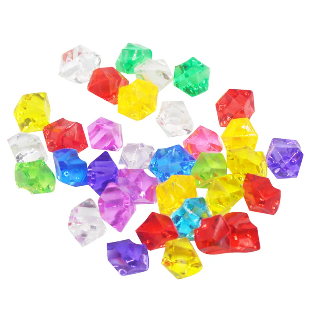 

14x11 cm 410pcs Acrylic Color Faux Ice Rock Crystals Treasure Gems for Table Scatters, Vase Fillers, Fish Tank, Party Decoration