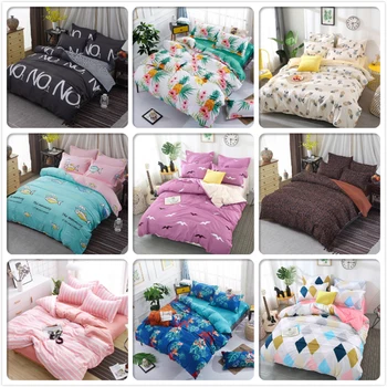 

3pcs/4pcs Bedding Set Soft Cotton Kids Child Bed Linens Single Twin Queen King Size Duvet Cover 1.35m 1.5m 1.8m 2m 2.2m Bedlinen