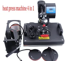 Free Shipping 4 in 1 Combo heat transfer machine for T shirt hat plate mug sublimation transfer heat press printing DX401