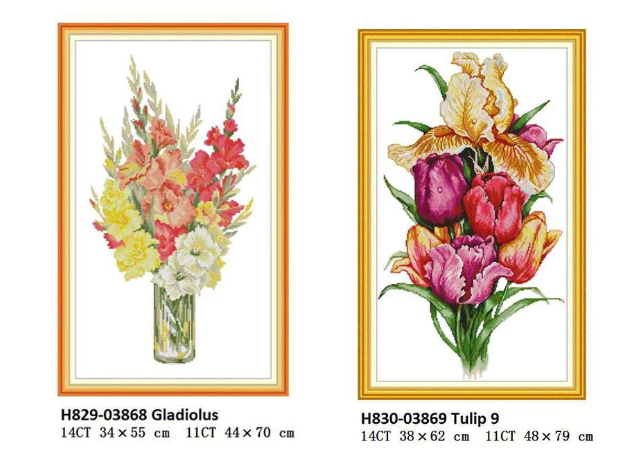 Joy Sunday Gladiolus цветы вышивка крестиком узоры холст 11CT 14CT Счетный Набор для вышивки крестиком для вышивки DMC DIY рукоделие