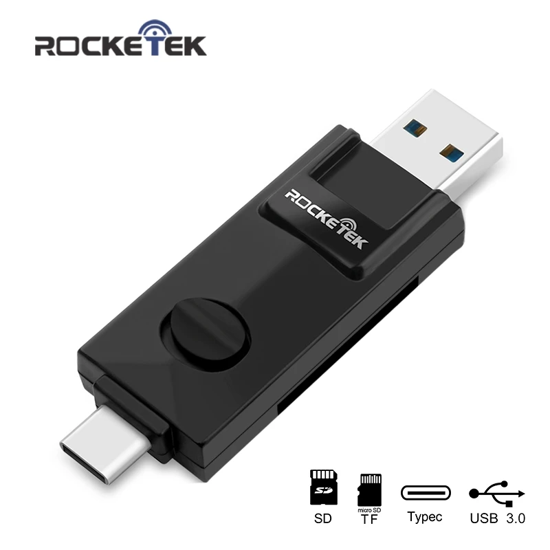 ROCKETEK Тип-c USB 3,0 Otg телефон Тип c Multi 2 в 1 устройство чтения карт памяти адаптер 5 Гбит для SD/TF Micro SD компьютерные аксессуары