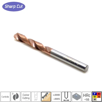 

30% Off 1 PCS 3.5mm (3.5D*50L) Micro grain solid Tungsten carbide Twist Drill Bits HRC55 CNC twist Drill bits For Metal working
