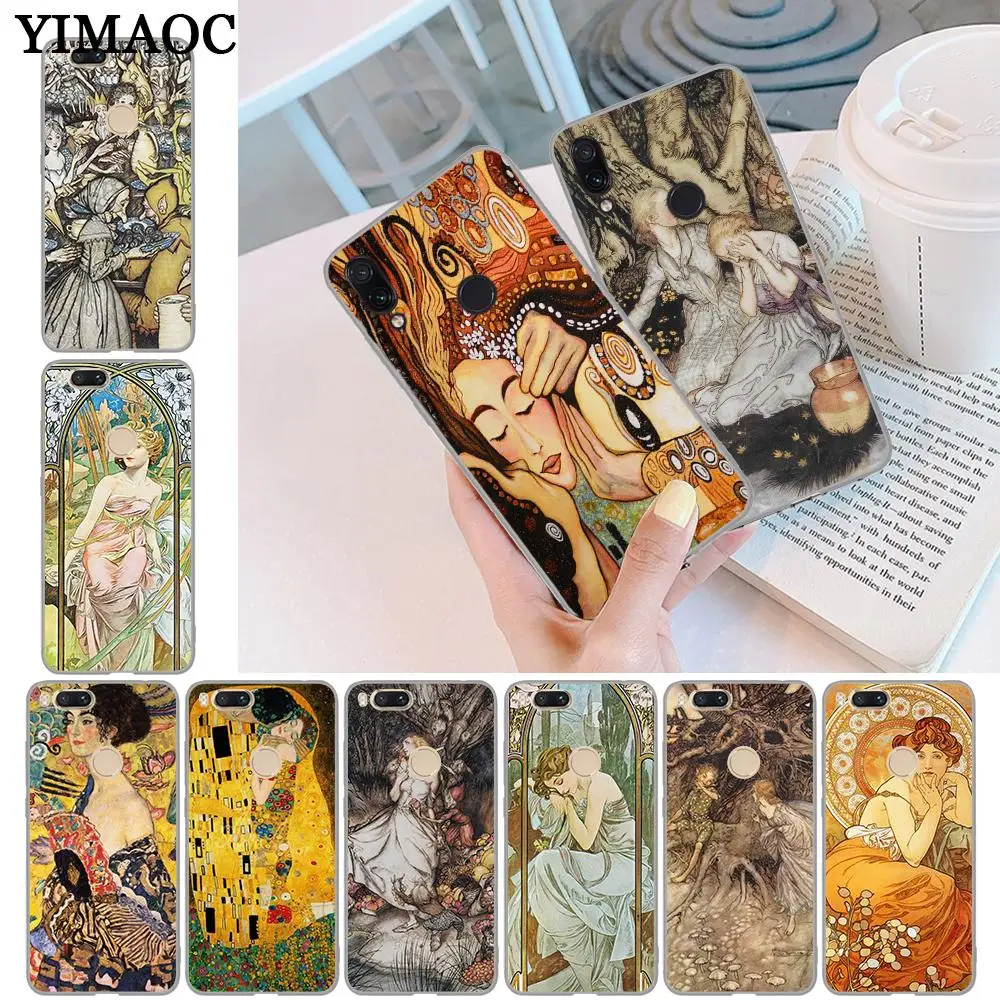 

YIMAOC art ALPHONSE MUCHA Slim Design Soft Silicone Case for Xiaomi Redmi Note 4 4A 4X 5 Plus 5A Prime 6 Pro 6A S2 7