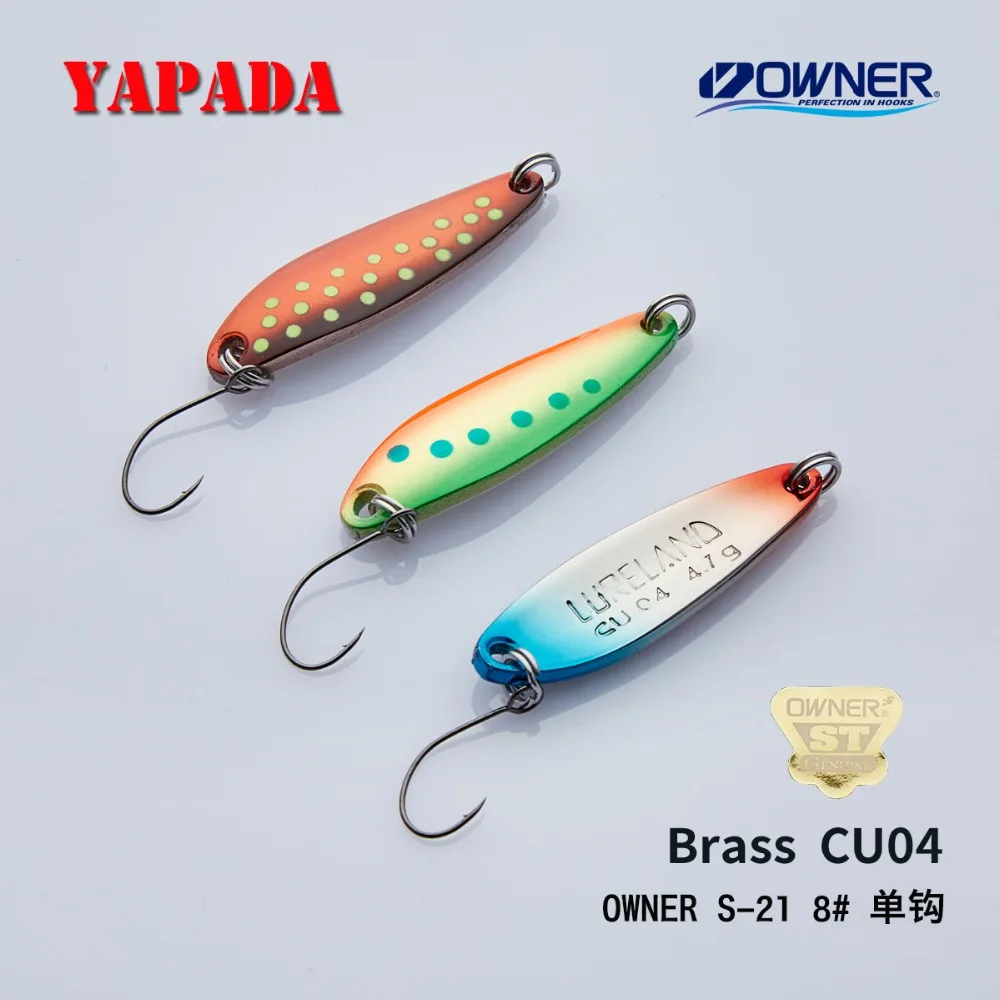 YAPADA النحاس ملعقة CU04 2.8g/3.6g/4.7g 36X10mm مالك واحد هوك متعدد الألوان ملعقة معدنية تيار الصيد السحر سمك السلمون المرقط YAPADA النحاس ملعقة CU04 2.8g/3.6g/4.7g 36X10mm مالك واحد هوك متعدد الألوان ملعقة معدنية تيار الصيد السحر سمك السلمون المرقط