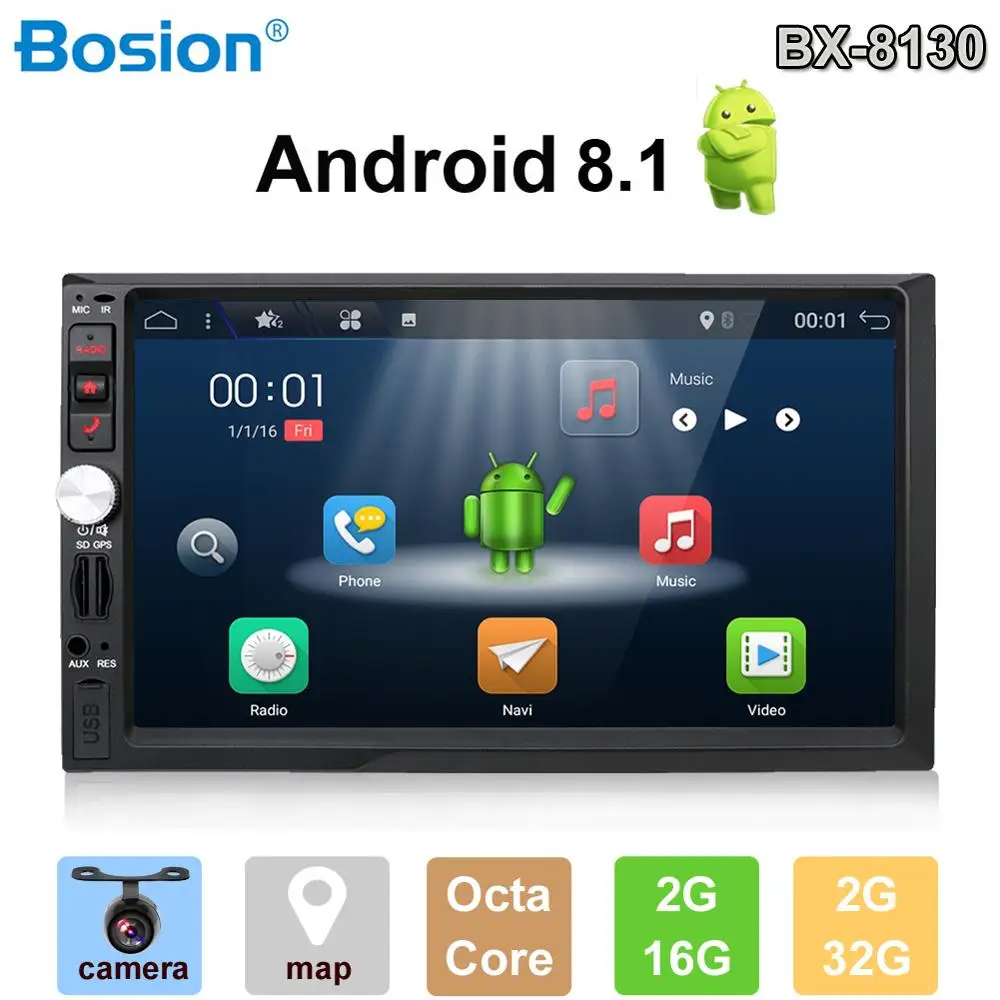 

Bosion 2 din Car Radio 7" HD Autoradio Multimedia Player 2DIN Touch Screen Auto audio Car Stereo MP5 Bluetooth USB TF FM Camera