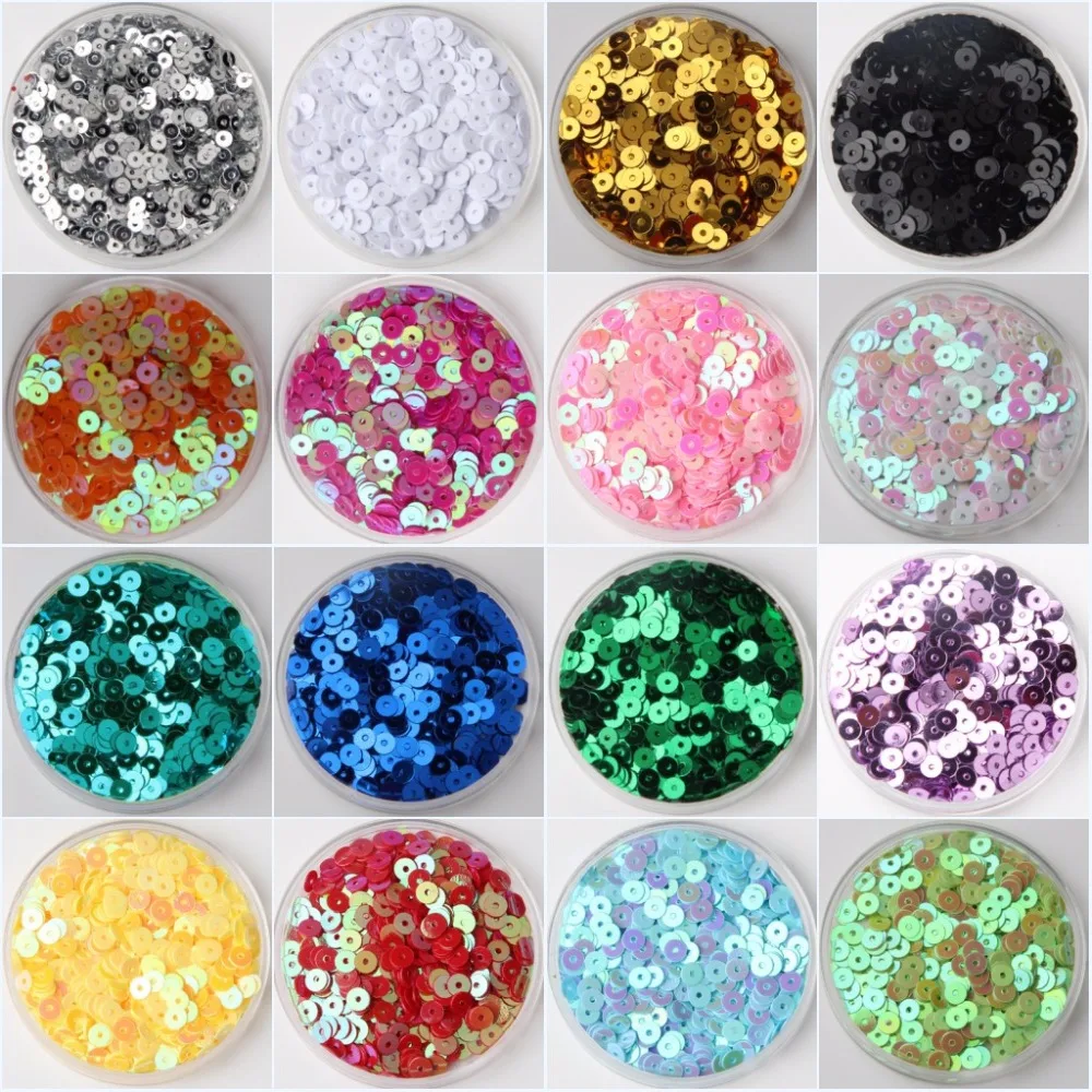 Плоские круглые Блестки из ПВХ 3 мм 4 5 6 мм|loose sequins|sequin paillettesequins crafts | - Фото №1