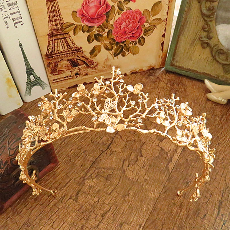 

1PC Flower Bridal Crown Rhinestone Tiaras Women Wedding Diadem Hair Accessories Tiaras