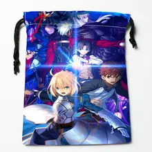Fate stay night печатных сумка для хранения 27x35 см Сатиновые сумки со шнурками сжатия Тип сумки настроить ваш образ подарки
