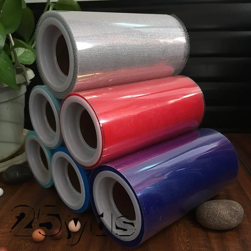 

6''x25Y Shimmer Tulle Rolls 1 Roll Deal Any Colour