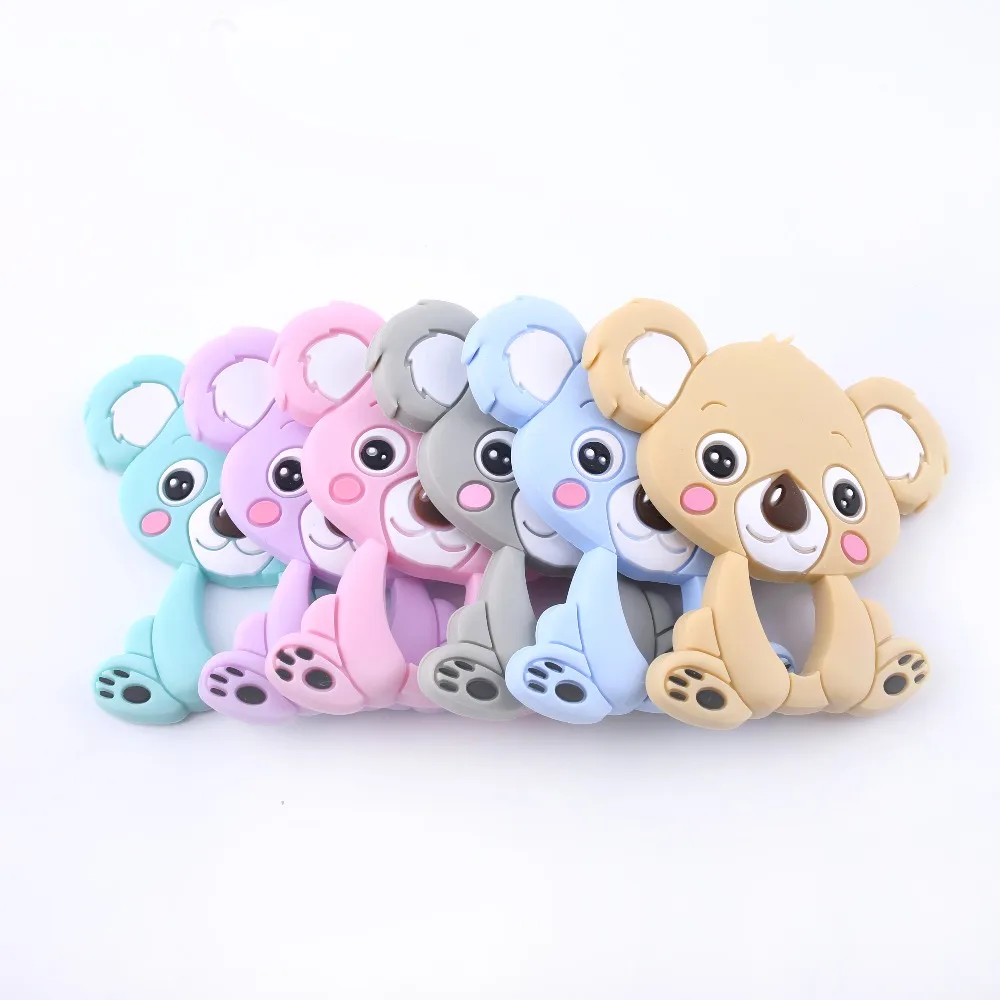 

Let's Make Baby Silicone Koala 5pc Food Grade Teether Pram Toy Teething Accessories Handmade DIY Nursing Necklace Pendant