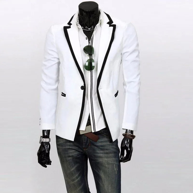 Новые модные мужские куртки костюмы Slim Fit стильные повседневные блейзеры на одной пуговице Новое поступление куртка высокого качества на заказ