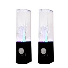 Светодиодный светильник колонки с танцующей водой фонтан музыка для настольного компьютера ПК, USB питание стерео колонки 3,5 мм аудио