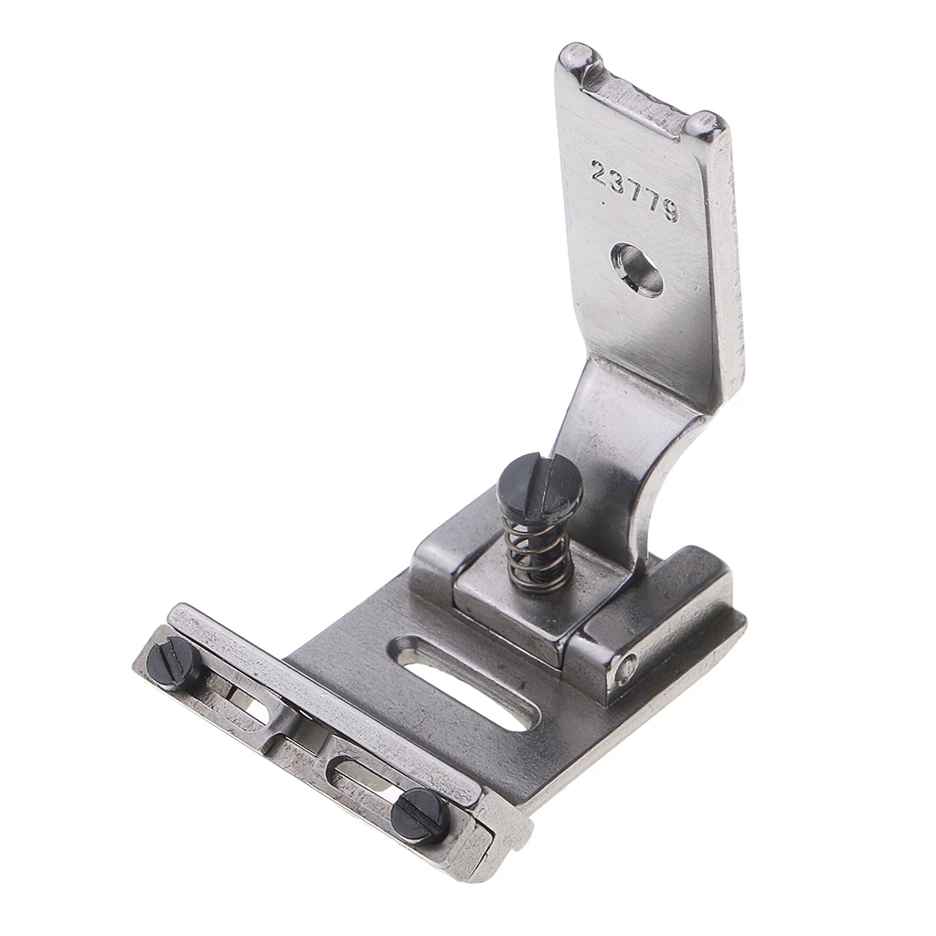 Industrial Sewing Machine Attachment: Two-Side Adjustable Tape Guide Foot Suitable for ZigZag Machines