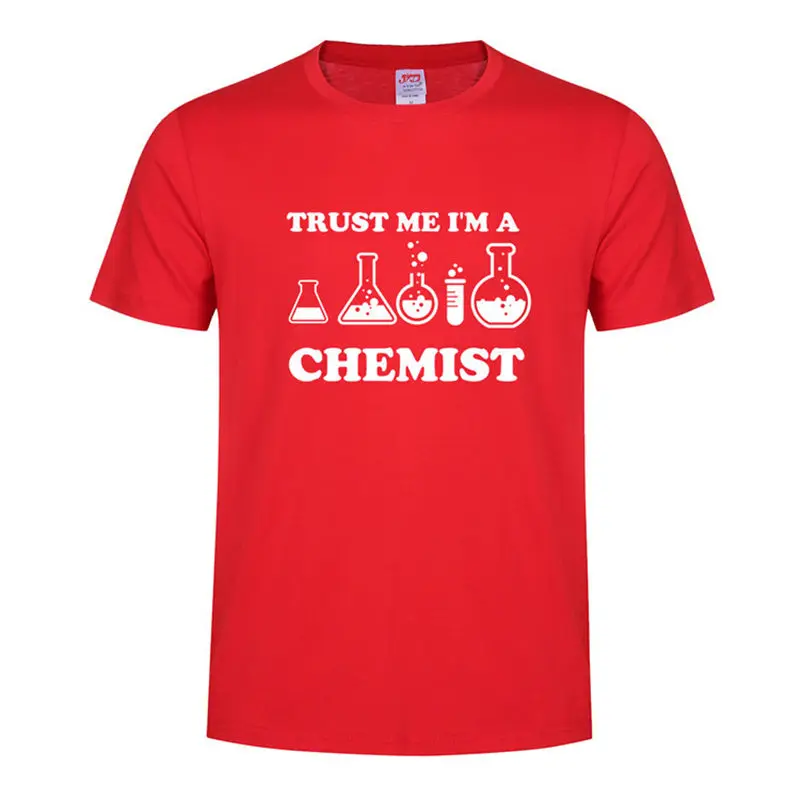 Мужская футболка Trust Me I am a chemist cool chemical с коротким рукавом хлопковая Футболка