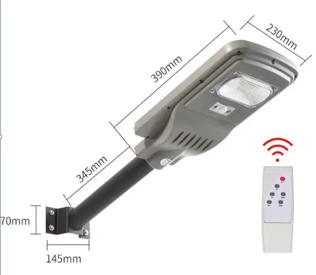 IP65 Солнечный светодиодный уличный свет Открытый датчик солнечной энергии 30 Вт 60 Вт 90 Вт дорожный Путь сад светодиодный уличный фонарь - Emitting Color: 30W