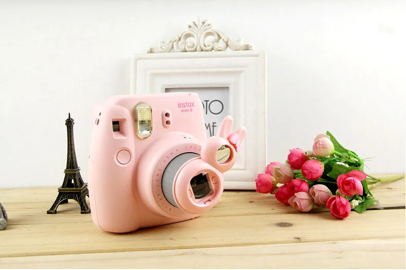 10 шт./лот Fujifilm Instax Mini 8 Mini S 7 s кролик модель крупным планом объектив Автопортрет зеркальная камера желтый красный розовый