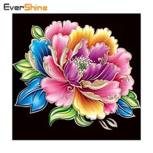 EverShine Алмазная картина цветок полная квадратная Алмазная вышивка пион Стразы картина мозаика ремесла украшение дома