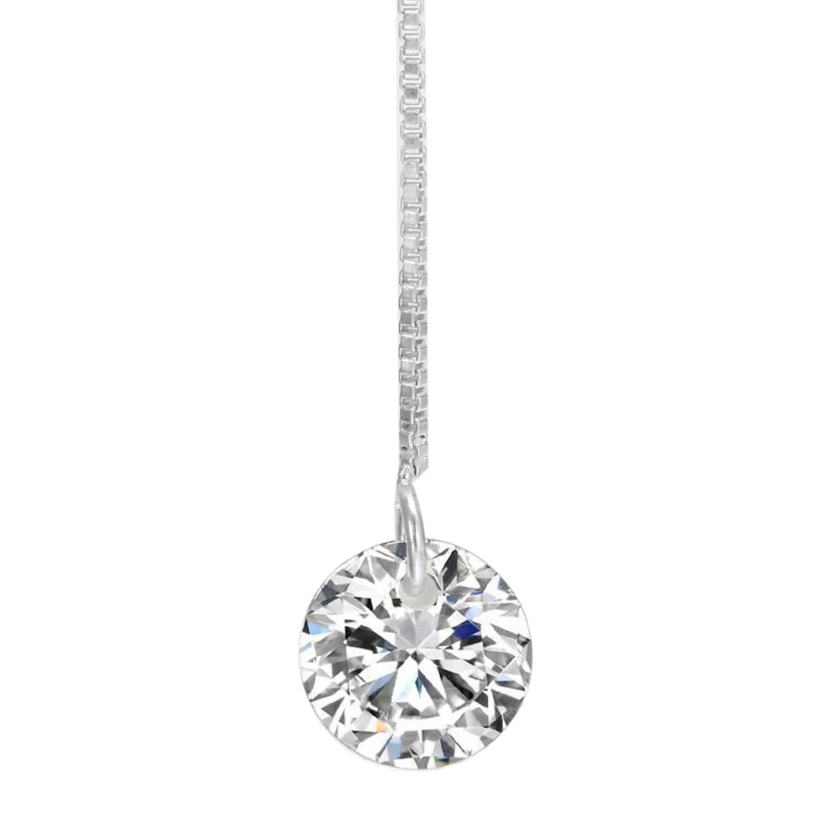 Shellhard Crystal Long Drop Earrings Charming Cubic Zirconia Hoop Chain Dangle Earrings Shellhard Women Piercing Body Jewelry