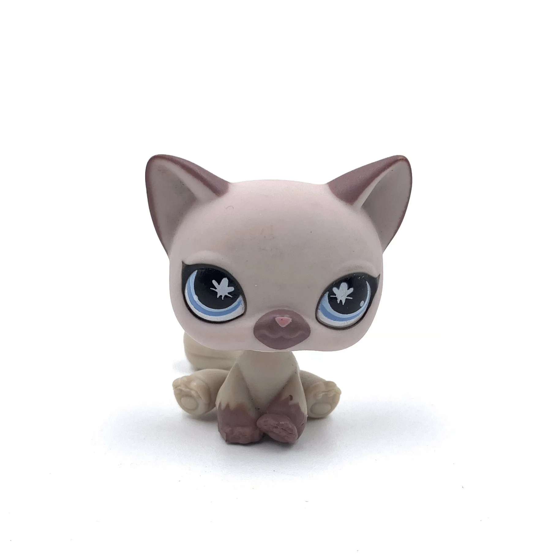LPS кошка настоящая игрушка для питомцев сиамская #664 фиолетовая кошечка старая