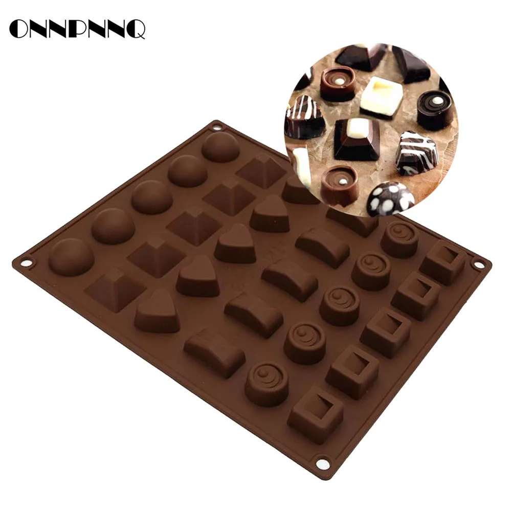 Truffles Bon Bon Chocolate Candy Mold Silicone Chocolate Mouldin