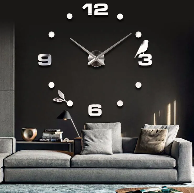 Muhsein Factory новые современные DIY кварцевые настенные часы с черной кошкой и птицей домашний декор Orologio Muro креативные настенные часы для гостиной