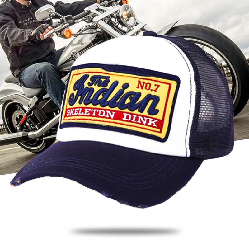 Summer Cap Motorcycle H Mesh Cap Hats For Men Women Hats Casual Hip Hop