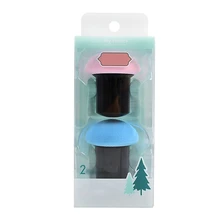 Новейший 1 шт. губка для макияжа милый гриб головка Косметическая сухая и влажная двойного назначения пудра пышная большая с тампоном коробка пакет