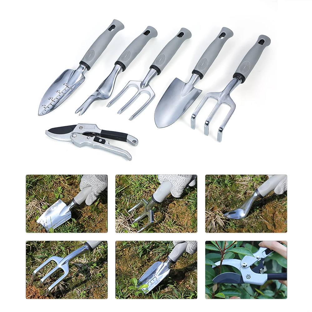 10pcs/set Gardening Tools Set Heavy Duty Gardening Hand Tools Garden Tool Kit Pruning Shears Trowel Hand Fork Gardening Weeder