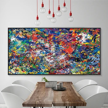 

Modern Simple Abstract Color Splash Oil A4 Canvas Painting Art Print Poster Picture Wall Paintings Home Wall Decor