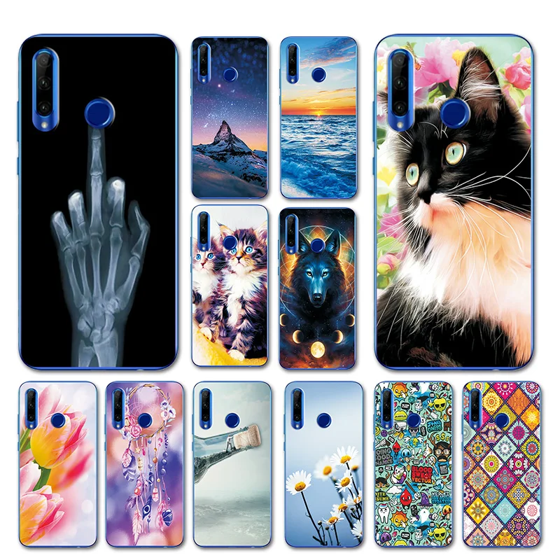 

Beautiful Fundas For Huawei Honor 10i 20i Cases Cover Love Heart Silicon Honor 20i Phone Shell For Huawei Honor 10 Flower Bags