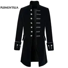 Мужской костюм-смокинг, свадебный костюм, модное приталенное винтажное платье, блейзеры, одноцветные длинные готические куртки, вечерние размера плюс, Puimentiua 3XL