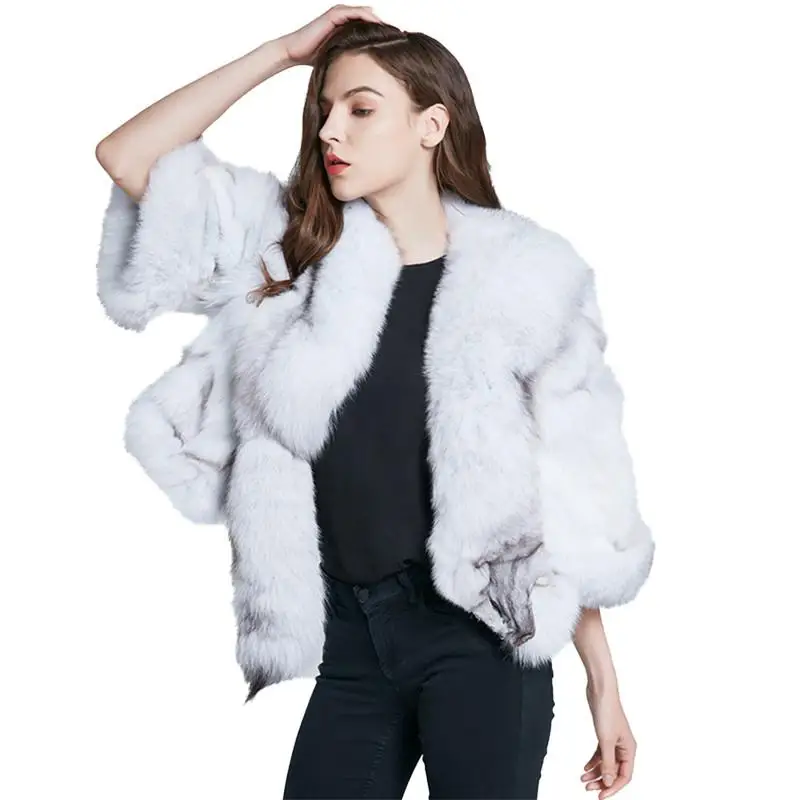 

Women Winter Thick Warm Genuine Fur Coat Female 100% Real Natural Fox fur Jacket Coat Outwear Ladies Long Sleeves Overcoats V263