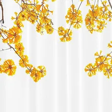 Желтый Цветочный Стильный коврик для ванной комнаты, Забавный Противоскользящий коврик для ванной, занавески, аксессуары для душа, подходящая занавеска для душа