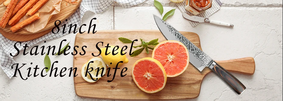 Кухонный нож поварские ножи 8 дюймов высокоуглеродистая Нержавеющая сталь 7CR17 440 замороженные мясо рыба нож для очистки овощей резак для приготовления пищи