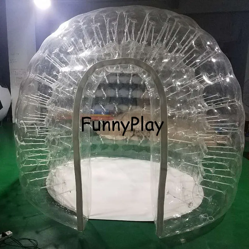 Transparent inflatable lawn bubble tent