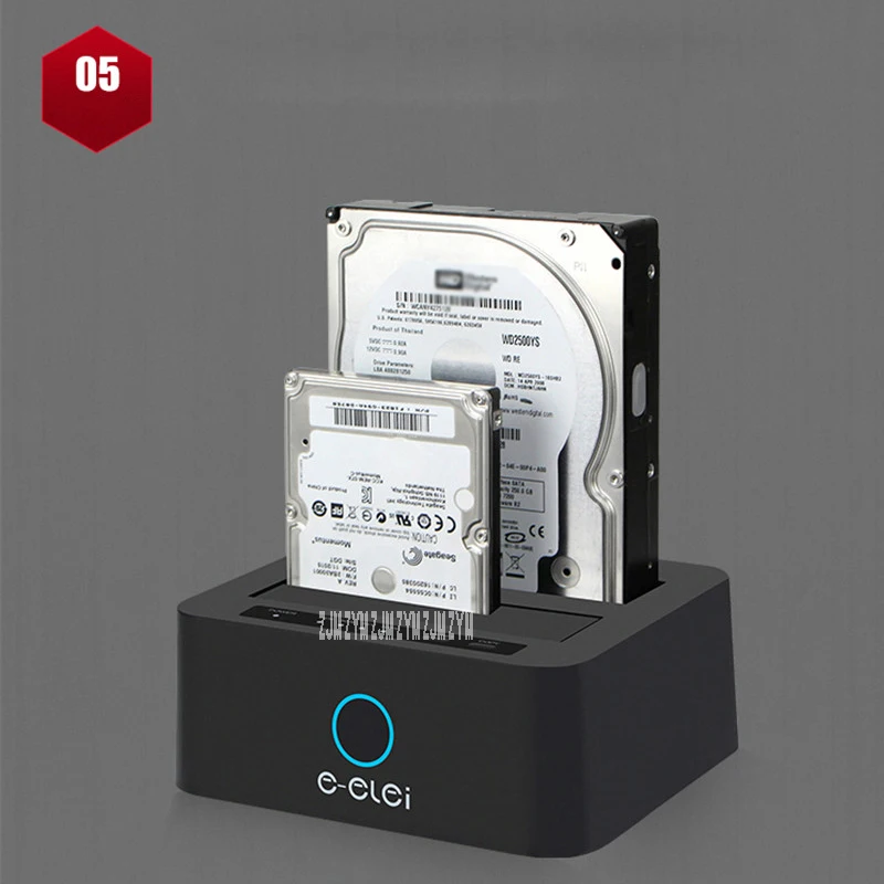 

1pc 2.5 / 3.5 inch serial hard drive 2-Dock Dual Bay Hard Drive Docking Station e-SATA Card Reader Hub USB Hdd Enclosure EL-H4