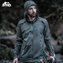 На открытом воздухе Для мужчин быстрая сушка военной анти-УФ Водонепроницаемый защита от ветра ультра-тонкая кожа куртка для кемпинга и Пеший Туризм huntingtravel