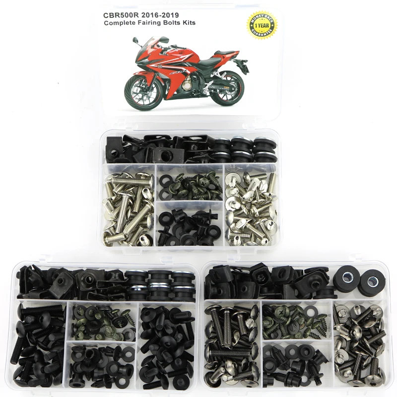 

For Honda CBR500R 2016 2017 2018 2019 Motorcycle Complete Full Fairing Bolt Kit Bodywork Clips Nuts Side Covering Bolts Steel