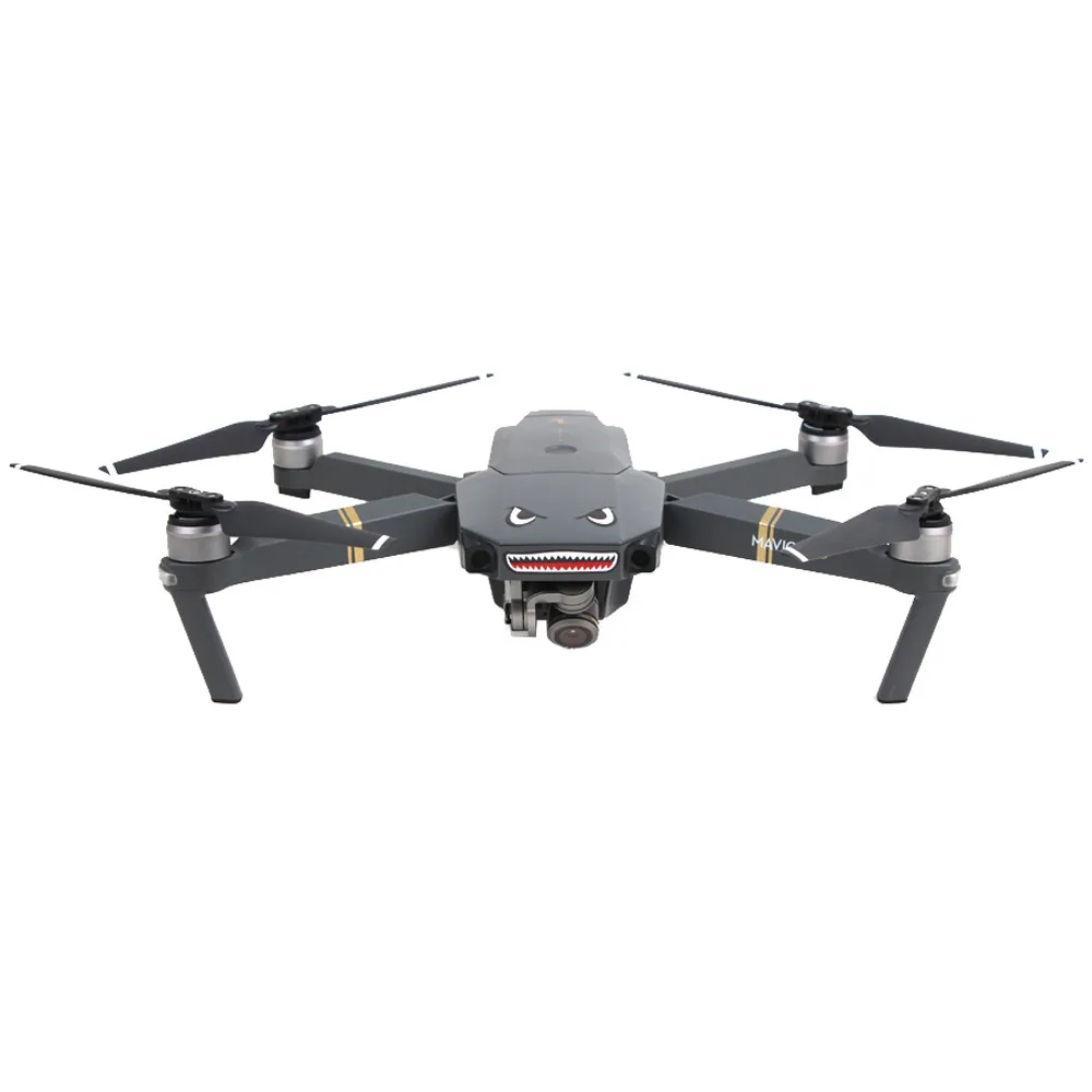 HIPERDEAL 2 шт. Акула украшения водостойкая наклейка Дрон Кожа Наклейка для DJI Mavic 2 Pro RC Дрон 3O Прямая